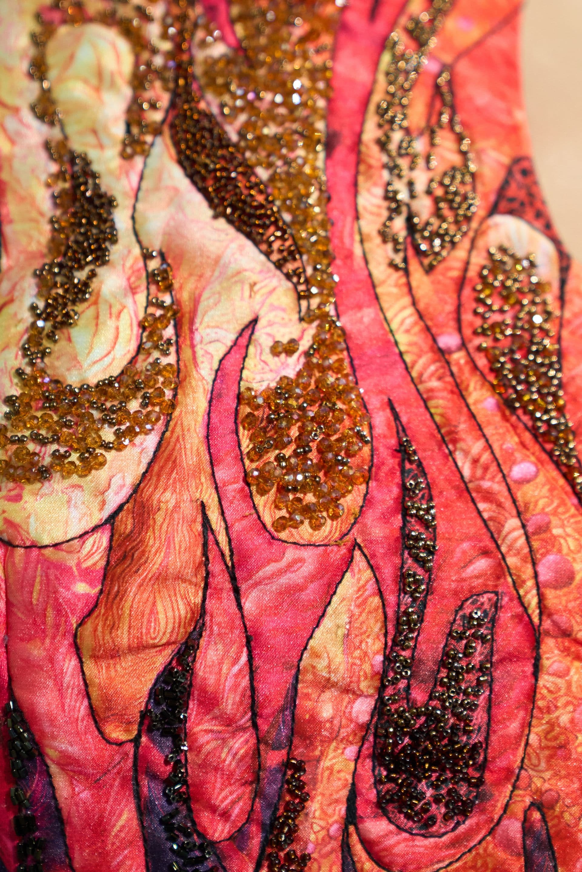 Hand beading detail